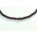 Beautiful Single Line Natural Garnet Round Beads Stones NECKLACE 19 inch B42